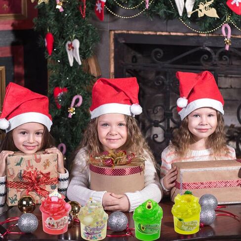 Anditoy 4 حزمة هلام مكعب كريستال الوحل عدة لعب للأطفال بنين بنات عيد الميلاد تخزين المواد الهدايا هدايا الحفلات in Kuwait