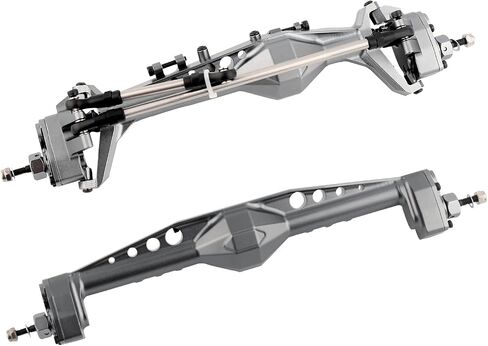 New Version Full CNC Aluminum F9 Portal Front Rear Axle with Offset Front Differential for 1/10 RC Crawler Capra Gmade R1 Rock Buggy LCG Cheater Rigs 1.9 UTB Shafty (Black) in Saudi Arabia