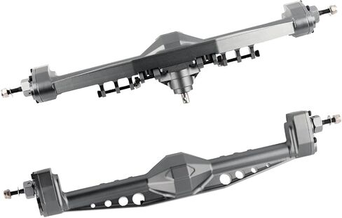New Version Full CNC Aluminum F9 Portal Front Rear Axle with Offset Front Differential for 1/10 RC Crawler Capra Gmade R1 Rock Buggy LCG Cheater Rigs 1.9 UTB Shafty (Black) in Saudi Arabia