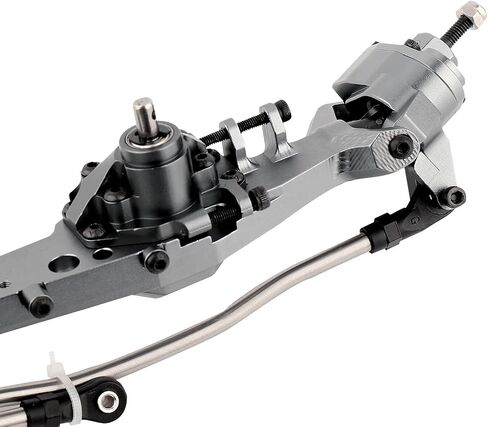 New Version Full CNC Aluminum F9 Portal Front Rear Axle with Offset Front Differential for 1/10 RC Crawler Capra Gmade R1 Rock Buggy LCG Cheater Rigs 1.9 UTB Shafty (Black) in Saudi Arabia