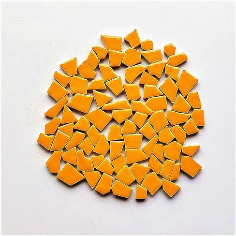 1.1LB Irregular Ceramics Mosaic Tiles, Mosaic Pieces Stones for DIY Mosaic Making Craft Hobby Arts Home Wall Decoration (White) in Kuwait