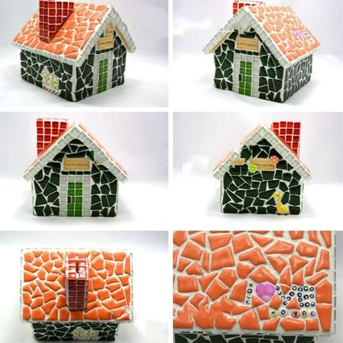1.1LB Irregular Ceramics Mosaic Tiles, Mosaic Pieces Stones for DIY Mosaic Making Craft Hobby Arts Home Wall Decoration (White) in Kuwait