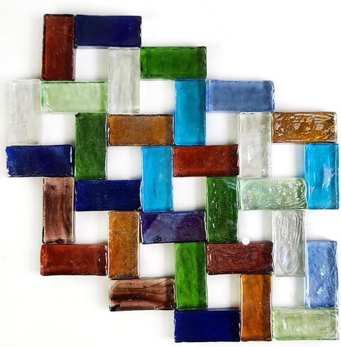 19 أونصة من بلاط الفسيفساء صفائح زجاجية ملونة مقاس 2 × 4 سم للحرف اليدوية، باكسبلاش، صناعة طاولة القهوة، قطعة زجاجية مستطيلة، حمام داخلي خارجي، تزيين الجدران، المشاريع in Kuwait