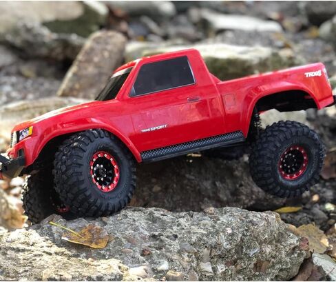 موهيرو 1/10 1.9 بوصة جنوط عجلات من سبيكة Beadlock لـ RC Cralwer Axial SCX10 CC01 D90 حزمة من 4 (أحمر + أسود) in Kuwait