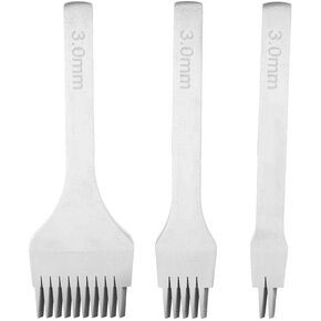 Leather Craft Tools, White Steel 2/5/10 Punch Prong Tool Set, Lacing Stitching Chisel Set for Leather Crafts, Hole Punch Tool Set(3.38mm) in Kuwait