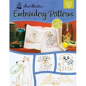 Aunt Martha's 402 Flowers and Butterflies Embroidery Transfer Pattern Book, Over 25 Iron On Patterns
