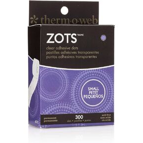 Thermoweb Zots Clear Adhesive Dots, Small, 3/16" Diameter x 1/64" Think, 300 Count