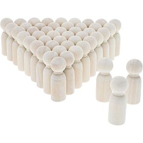 Bright Creations Wood Peg Dolls, Peg Doll Kit (1.77 in, 50-Pack) in Kuwait