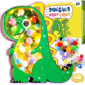 YOFUN DIY Wooden Dinosaur Night Lights, Dinosaur Toys for Kids, Dinosaur Craft Kit for Kids, Christmas, Birthday Gifts for Boys & Girls Age 5 6 7 8 9 10 Years Old in Kuwait