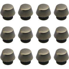 MY MIRONEY 0.43" x 0.31" Screwback Studs Nailheads 12-Pack Purse Handbag Feet Nailhead Antique Bronze Flat Stud Metal Cone Studs Rivet Bullet Spikes for DIY Purse Handbag Leather Craft