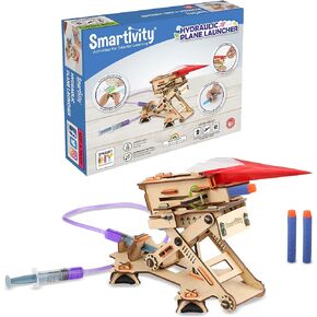 Smartivity طائرة ورقية هيدروليكية وقاذفة سهام STEM DIY لعبة ممتعة للأطفال من 6 إلى 12 عامًا، هدية عيد ميلاد للأولاد والبنات الذين تتراوح أعمارهم بين 6-8-10-12، ألعاب علمية، لعبة نشاط تعليمية