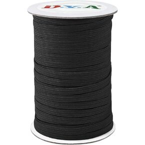DYA Elastic Band Braided Elastic Stretch Band Elastic Rope Bungee for Sewing Elastic and Crafting 8mm 50 Yards Black in Saudi Arabia