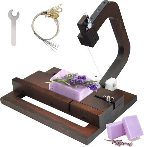 مونتيكس قطاعة صابون خشبية، اداة تقطيع سلكية مع مقياس للحجم لصناعة الصابون اليدوية ورغيف الجبن والزبدة والشموع التي تصنعها بنفسك in Kuwait
