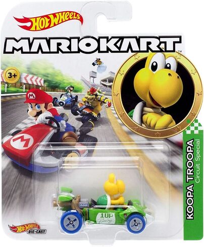 Hot Wheels Yellow Koopa Troopa Mariokart Character Car Diecast 1:64 Scale in Saudi Arabia
