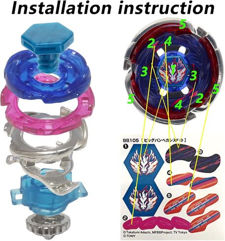 Bey Battling Tops Blade Metal Fusion with Launcher, Stainlsee Steel Precision Gyro Anti-Grabity Spinning Tops, Balance Desktop Spinner Toys Gifts for Child and Boys in Saudi Arabia