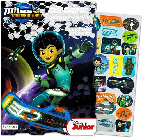 كتاب تلوين وأنشطة ديزني مايلز فروم تومورولاند مع ملصقات in Kuwait