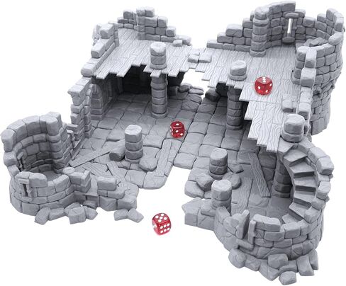 Ruined Town Stronghold Base by Makers Anvil, 3D Printed Tabletop RPG Scenery and Wargame Terrain 28mm Miniatures in Saudi Arabia