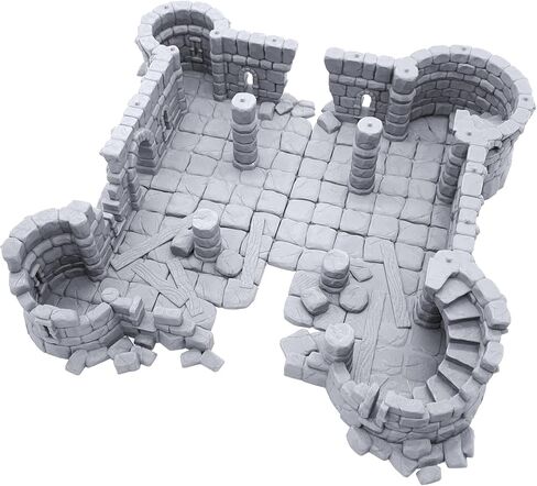 Ruined Town Stronghold Base by Makers Anvil, 3D Printed Tabletop RPG Scenery and Wargame Terrain 28mm Miniatures in Saudi Arabia