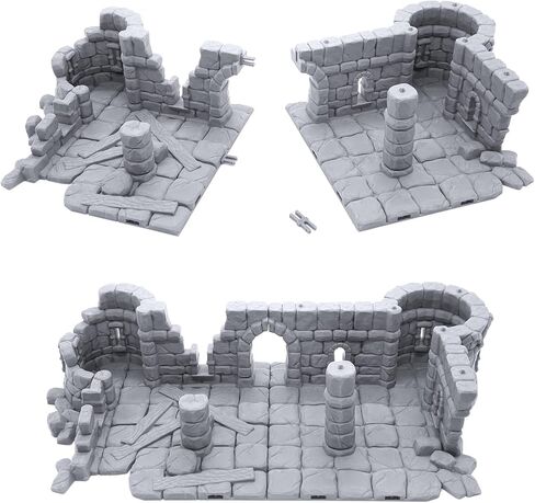 Ruined Town Stronghold Base by Makers Anvil, 3D Printed Tabletop RPG Scenery and Wargame Terrain 28mm Miniatures in Saudi Arabia