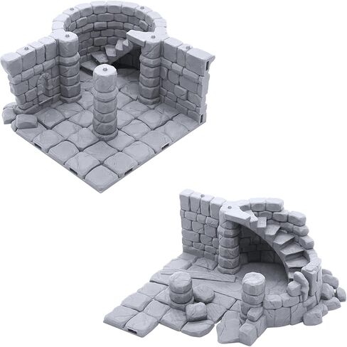 Ruined Town Stronghold Base by Makers Anvil, 3D Printed Tabletop RPG Scenery and Wargame Terrain 28mm Miniatures in Saudi Arabia