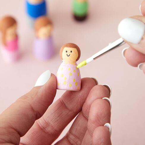 Juvale Set of 50 Unfinished Wood Peg Dolls Family, Wooden People for Crafts, Dollhouse Figures (5 Sizes) in Saudi Arabia
