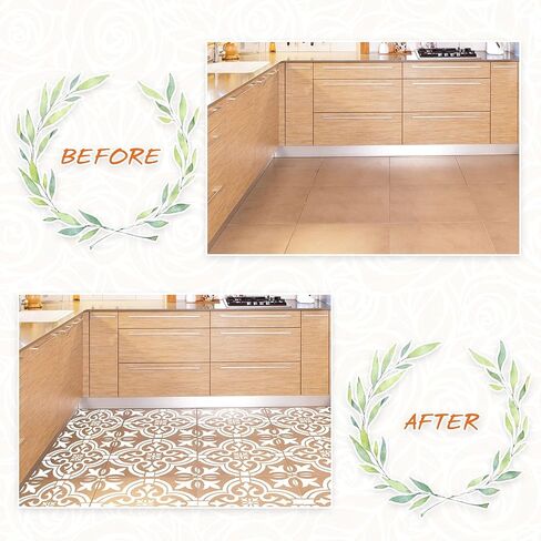 4 Pieces Reusable Tile Stencil 12 x 12 Inches Wall Templates Tile Pattern Stencil Drawing Templates for DIY Scrapbooks Wall Floor Home Decors (Mandala Style) in Kuwait