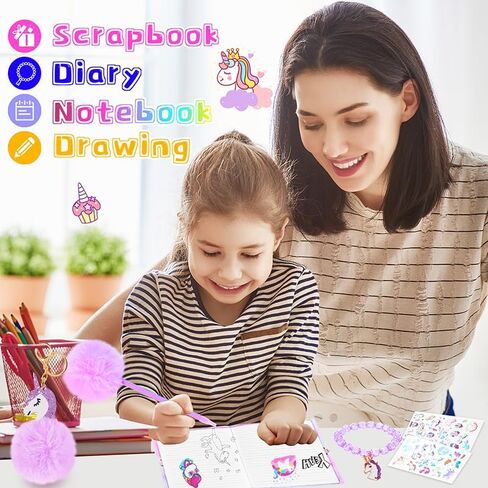 Plush Diary with Lock for Girls,Unicorn Gifts for Girls Stationary Sets for Girls Gifts for 5-13 Year Old Girls School Supplies Journal for Girls Diary Birthday Gifts Notebook Girls Gifts in Saudi Arabia