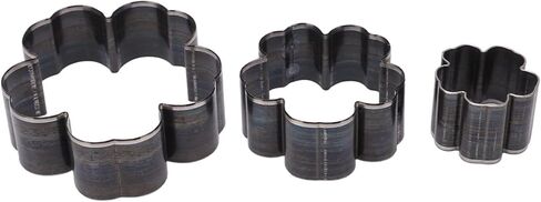 اداة تقطيع الزهور من 3 قطع، قالب ثقب مجوف من الجلد، مجموعة ادوات ثقب مجوفة 1.2 انش 2 انش 2.8 انش للسلع الجلدية التي تصنعها بنفسك in Kuwait