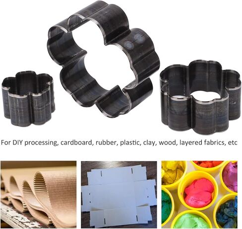 اداة تقطيع الزهور من 3 قطع، قالب ثقب مجوف من الجلد، مجموعة ادوات ثقب مجوفة 1.2 انش 2 انش 2.8 انش للسلع الجلدية التي تصنعها بنفسك in Kuwait