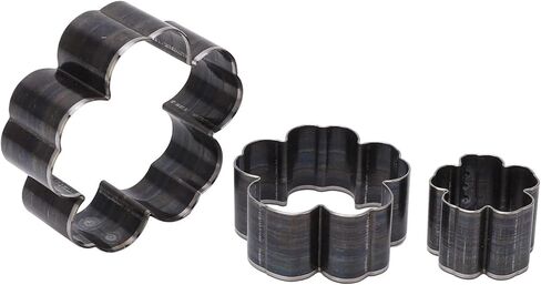 اداة تقطيع الزهور من 3 قطع، قالب ثقب مجوف من الجلد، مجموعة ادوات ثقب مجوفة 1.2 انش 2 انش 2.8 انش للسلع الجلدية التي تصنعها بنفسك in Kuwait