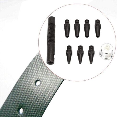 الجلود ثقب جوفاء لكمة مجموعة الجلود الصلب الناخس DIY بها بنفسك الجلود أداة للحرف اليدوية 7 قطعة 2-5 مللي متر in Saudi Arabia