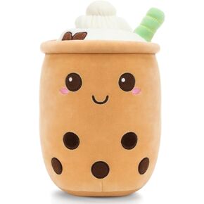 MGFAION 14 بوصة لطيف بوبا الشاي أفخم لعبة - رائعتين فقاعة حليب الشاي محشوة الحيوان Plushie وسادة مثالية ديكور المنزل Kawaii عناق وسادة فكرة هدية مثالية للأطفال بنين بنات in Kuwait