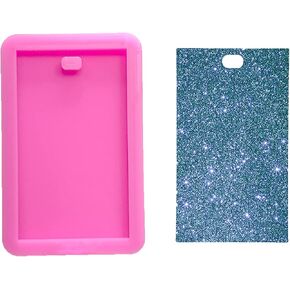 Shiny Glossy Rectangle Luggage Bag Tag Shape Silicone Molds for DIY Craft Keychain Polymer Clay Mold Necklace Epoxy Pendant Jewellery Resin Crafting Making Backpack Cake Decoration Fondant Mould in Kuwait