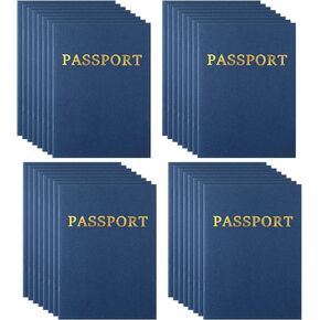 Lewtemi 48 Pcs Blank Fake Passport Notebook for Kids Collection, Blue in Kuwait
