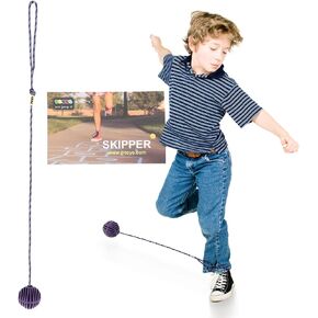 Just Jump It Ankle Skip Ball Foldable Wheel Skip It Jump Rope for Kids Exercise Equipment and Agility Toy - Green