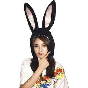 Easter Bunny Hat Ear Funny Plush Hood Women Costume Rabbit Hat Cosplay Halloween Party Holiday Hat in Kuwait