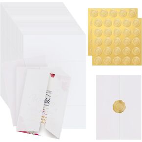 150 Pcs Pre-Folded Vellum Paper for 5 x 7'' Invitation, BEAUTIFABLE DIY Printable Vellum Jackets for Wedding, Christmas, Baby Shower, Birthday Invitations Cards in Kuwait