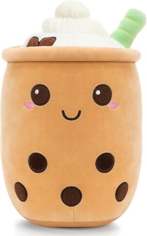 MGFAION 14 بوصة لطيف بوبا الشاي أفخم لعبة - رائعتين فقاعة حليب الشاي محشوة الحيوان Plushie وسادة مثالية ديكور المنزل Kawaii عناق وسادة فكرة هدية مثالية للأطفال بنين بنات in Kuwait