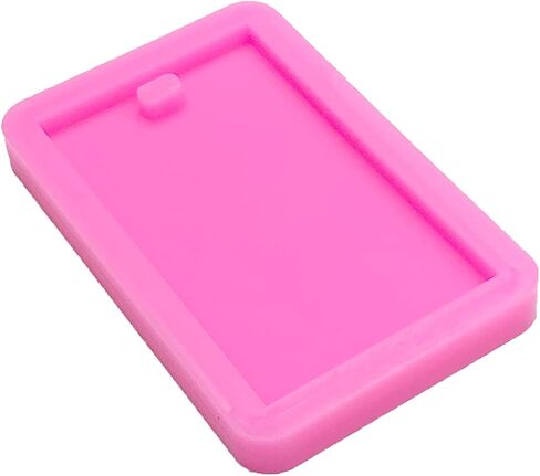 Shiny Glossy Rectangle Luggage Bag Tag Shape Silicone Molds for DIY Craft Keychain Polymer Clay Mold Necklace Epoxy Pendant Jewellery Resin Crafting Making Backpack Cake Decoration Fondant Mould in Saudi Arabia