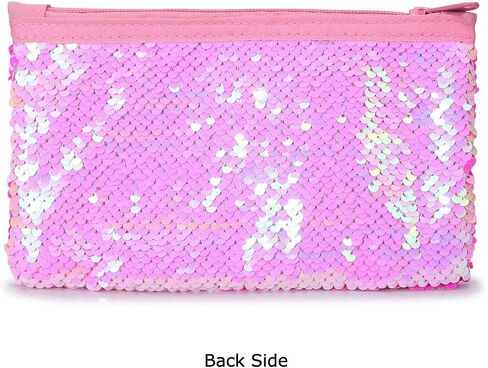 حافظة اقلام رصاص لطيفة للبنات والاطفال بتصميم حورية البحر مزينة بالترتر لحمل الاقلام ومستحضرات التجميل والمكياج للنساء in Kuwait