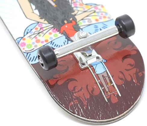 لوحات أصابع على شكل جمجمة هيبي يسوع 34 مللي متر برو لوحة أصابع خشبية كاملة احترافية لوح تزلج صغير 5 طبقات مع عجلات تحمل باستخدام الحاسب الآلي in Kuwait