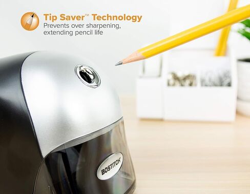 Bostitch Office QuietSharp Executive Heavy Duty Electric Pencil Sharpener, Colored-Pencil Compatible, Gold Chrome in Kuwait
