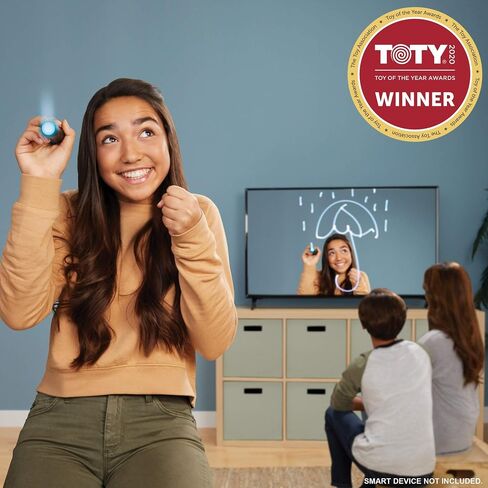 Mattel Games Pictionary Air Drawing Game, Family Game with Light-up Pen and Clue Cards, Links to Smart Devices, Makes a Great Toy for 8 Year Olds and up (Amazon Exclusive) in Saudi Arabia