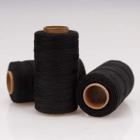 Lusecarl Needle and Thread for Hair Extensions 3 Rolls Hair Weave Sewing Threads with 10 Pcs C J I Shape Curved Upholstery Needles for Hand Sewing, Hair Extensions, Making Wigs DIY (10+3, Black) in Kuwait