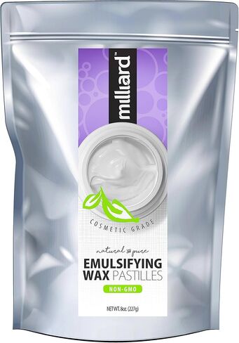 رقائق الشمع المستحلبة غير المعدلة وراثيًا من ميليارد، حقيبة قابلة للإغلاق بوزن 2 رطل، مثالية للكريمات/اللوشن التي تصنعها بنفسك in Kuwait