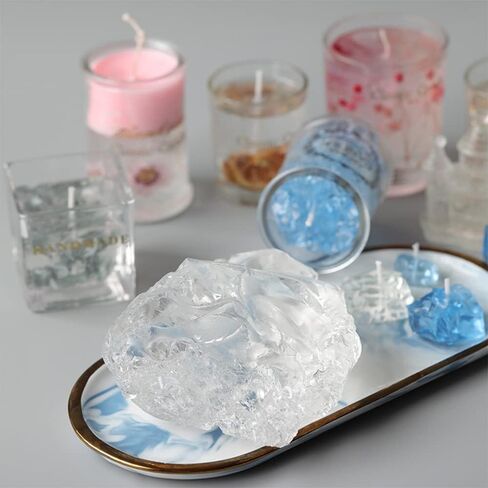TooGet Transparent Jelly Wax DIY Candle Making Gel Wax Handmade Material Crystal Gel Candle for Candle Making and Handcraft Scented Wax Candles Supplies-5 Pounds in Saudi Arabia