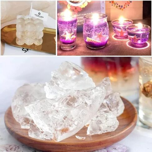 TooGet Transparent Jelly Wax DIY Candle Making Gel Wax Handmade Material Crystal Gel Candle for Candle Making and Handcraft Scented Wax Candles Supplies-5 Pounds in Saudi Arabia