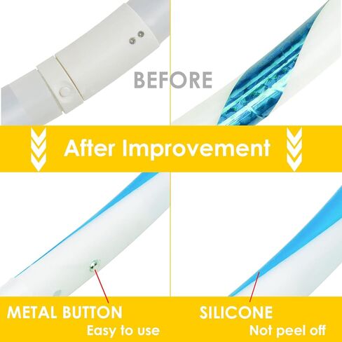 طوق LED لتمارين الرقص للأطفال والبالغين، جهاز لياقة بدنية مقاس 36 بوصة لفقدان الوزن وإضاءة متوهجة متغيرة الألوان تلقائيًا، طوق هوبر 90 سم (تحتاج إلى بطاريتين AA. غير متضمنة) in Kuwait