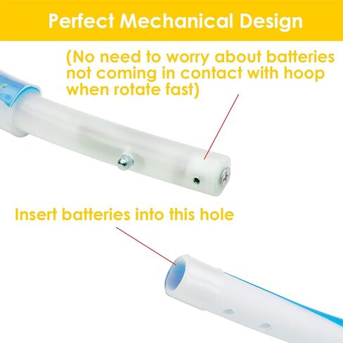 طوق LED لتمارين الرقص للأطفال والبالغين، جهاز لياقة بدنية مقاس 36 بوصة لفقدان الوزن وإضاءة متوهجة متغيرة الألوان تلقائيًا، طوق هوبر 90 سم (تحتاج إلى بطاريتين AA. غير متضمنة) in Kuwait