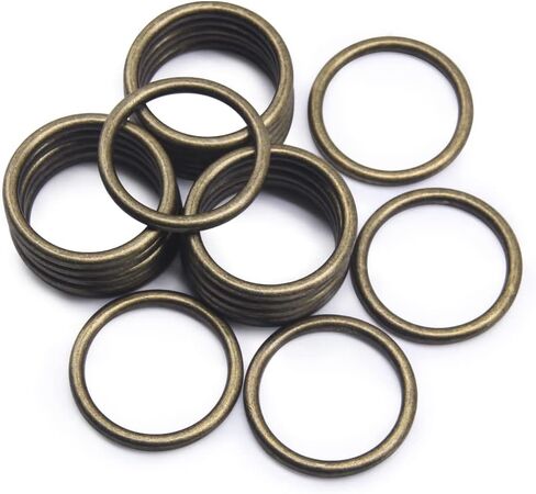 SEMINI 20PCS O Ring Buckle electroplated Zinc Alloy O-Rings Tone for Hardware Bags Belts Craft DIY Accessories in Saudi Arabia
